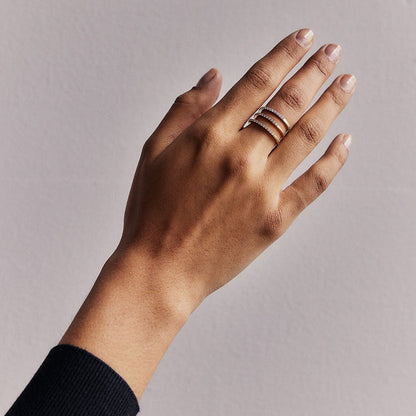 0.20 Carat Diamond Half Eternity Ring - 18K Gold | VS Clarity