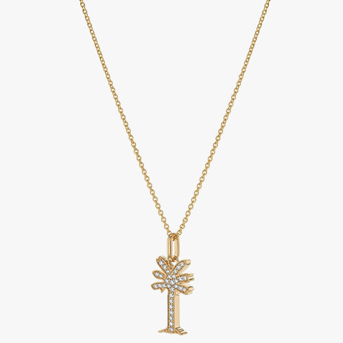 Noémie Palm Tree Diamond Necklace - 18K Gold | VS Clarity Natural Diamonds