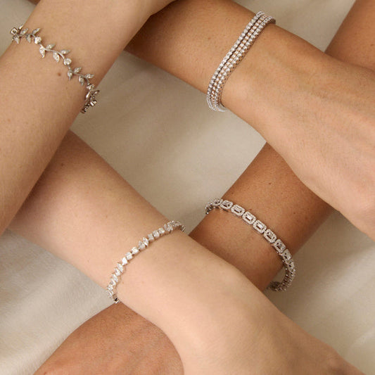 Vintage Inspired Diamond Leaf Vine Bracelet - 18K Gold | VS Clarity Natural Diamonds