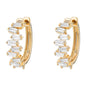 Baguette Cluster Hoop Earring - 18K Gold | VS Clarity Natural Diamonds