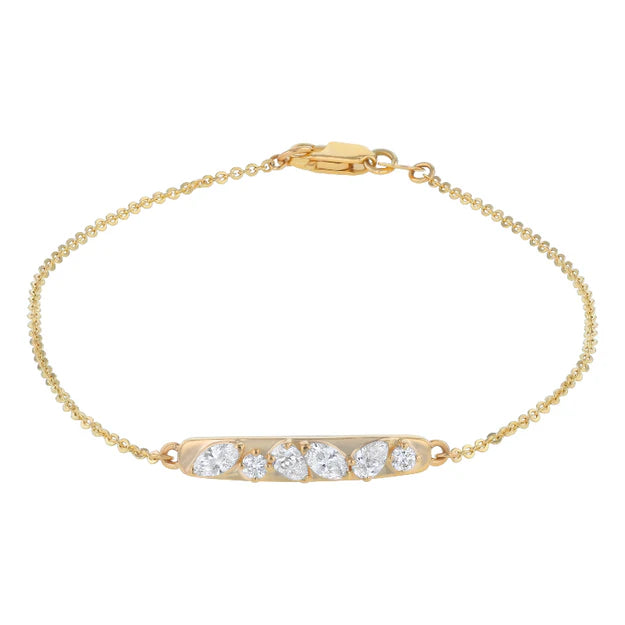 Confetti Diamond Multi Shape Bracelet - 18K Gold | VS Clarity Natural Diamonds