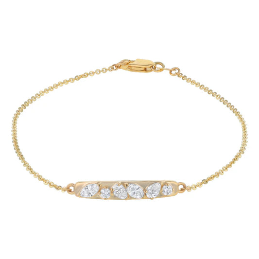Confetti Diamond Multi Shape Bracelet - 18K Gold | VS Clarity Natural Diamonds