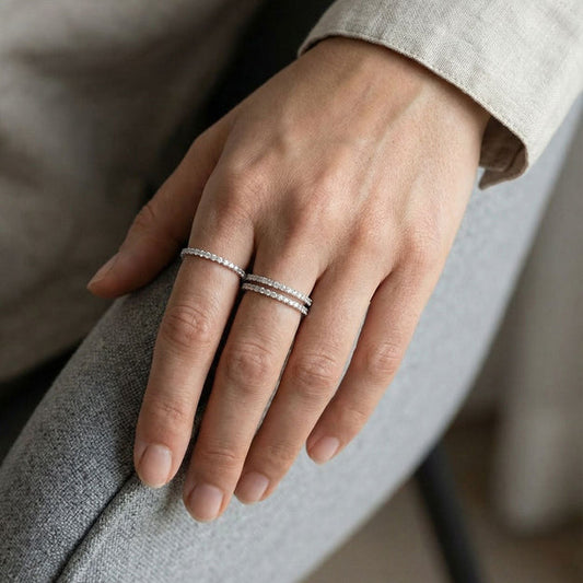 Diamond Eternity Band Ring - 18K Gold | VS Clarity Natural Diamonds