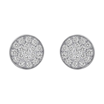 Round Diamond Cluster Studs - 18K Gold | VS Clarity Natural Diamonds