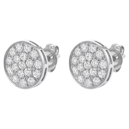 Round Diamond Cluster Studs - 18K Gold | VS Clarity Natural Diamonds