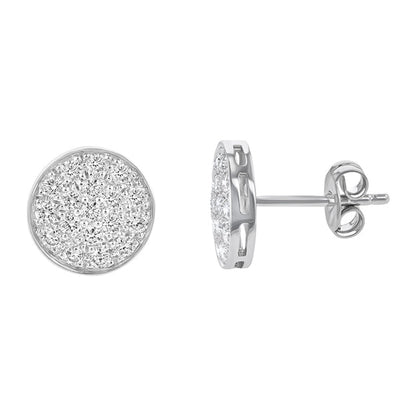 Round Diamond Cluster Studs - 18K Gold | VS Clarity Natural Diamonds