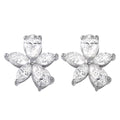 Marquise Diamonds Flower Stud Earrings - 18K | VS Clarity Natural Diamonds