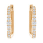 1 Carat Diamond Rectangle Hoop Earrings - 18K Gold | VS Clarity