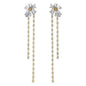 Floral Alchemy with Dangling Vines Earrings - 14K Gold | VS Clarity Lab Grown Diamonds