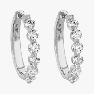 Multiple Diamond Hoops with 1.5 Carats - 18K Gold | VS Clarity Natural Diamonds