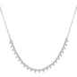 Triple Diamond Half-Tennis Necklace - 18K Gold | VS Clarity Natural Diamonds