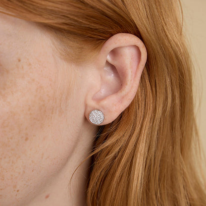 Round Diamond Cluster Studs - 18K Gold | VS Clarity Natural Diamonds