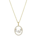 Floating Multi Shape Halo Pendant - 14K Gold | VS Clarity Lab Grown Diamonds
