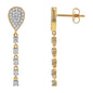 Teardrop Dangle Diamond Earrings - 18K Gold | VS Clarity Natural Diamonds