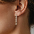 Baguette Cluster Drop Earrings - 18K Gold | VS Clarity Natural Diamonds