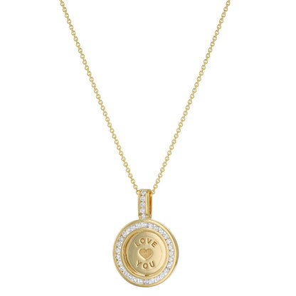 "Love You" Pendant Necklace - 14K Gold | VS Clarity Lab Grown Diamonds