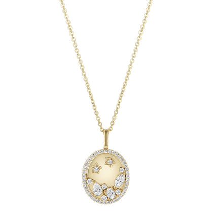 Multi Shape Diamond Constellation Pendant - 14K Gold | VS Clarity Lab Grown Diamonds