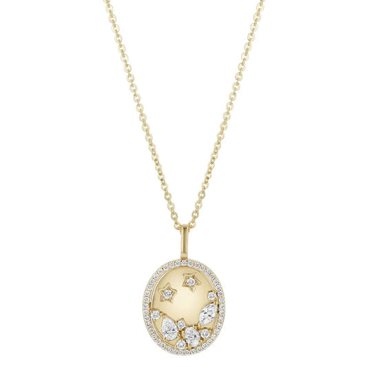 Multi Shape Diamond Constellation Pendant - 14K Gold | VS Clarity Lab Grown Diamonds