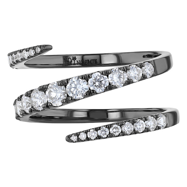 Graduated Diamond Spiral Ring - 18K Gold | VS Clarity Natural Diamonds