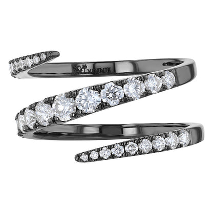 Graduated Diamond Spiral Ring - 18K Gold | VS Clarity Natural Diamonds