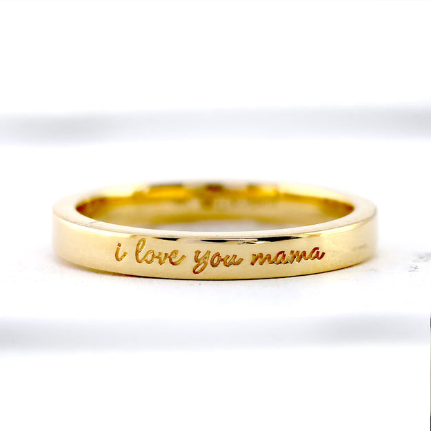 "I Love You Mama" Ring - 18K Gold