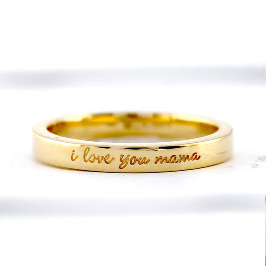 "I Love You Mama" Ring - 18K Gold