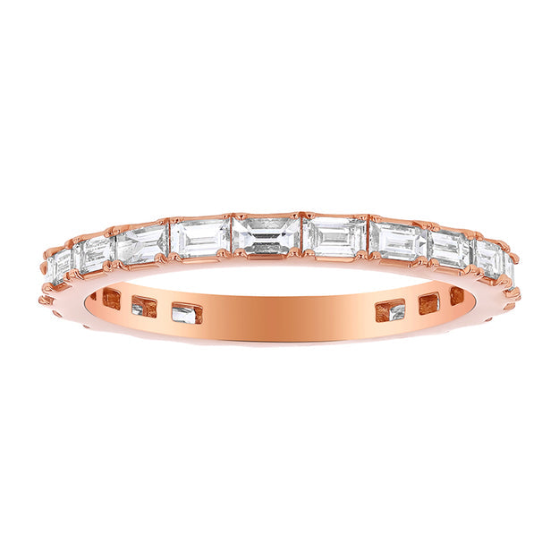 Eternity Baguette Diamond Band Ring - 18K Gold | VS Clarity Natural Diamonds