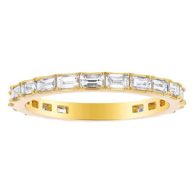 Eternity Baguette Diamond Band Ring - 18K Gold | VS Clarity Natural Diamonds