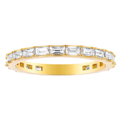 Eternity Baguette Diamond Band Ring - 18K Gold | VS Clarity Natural Diamonds