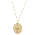 Sun and Palm Tree Medallion Necklace - 14K Gold | VS Clarity Lab Grown Diamonds